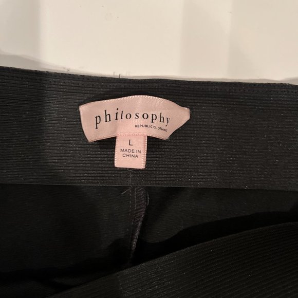 Philosophy Gray Checkered Elastic‎ Waist Pants – Size Large - Picture 7 of 12